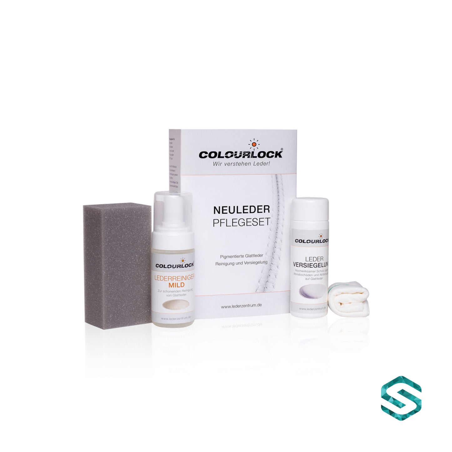 Colourlock - Glattleder Pflegeset mit Lederreiniger MILD oder STARK und Protector, 125ml + 150ml