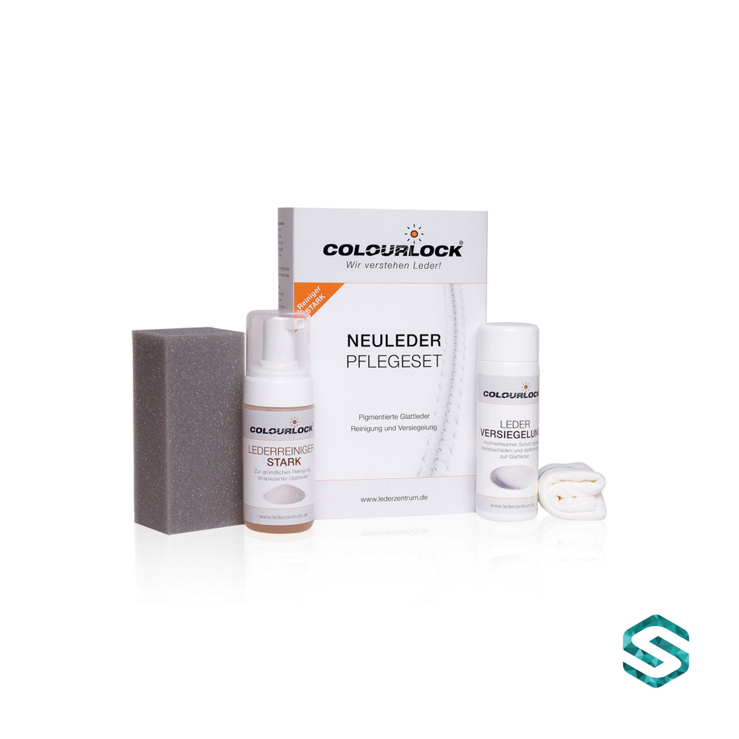 Colourlock - Glattleder Pflegeset mit Lederreiniger MILD oder STARK und Protector, 125ml + 150ml