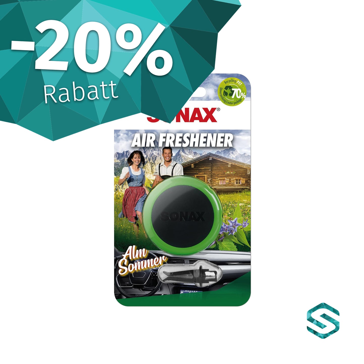 % SALE 20% GÜNSTIGER - Sonax AirFresh Lufterfrischer, Alm Sommer und OceanFresh