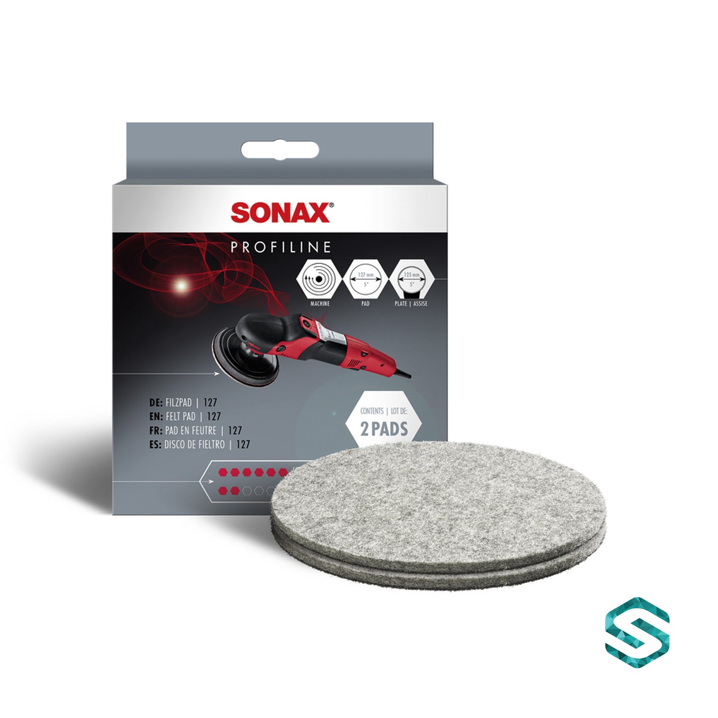 Sonax PROFILINE - Filzpad für Glaspolitur, 2er-Set