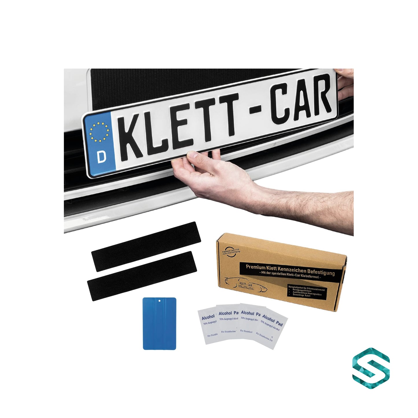 Klett-Car - Premium Klett Kennzeichen Befestigung