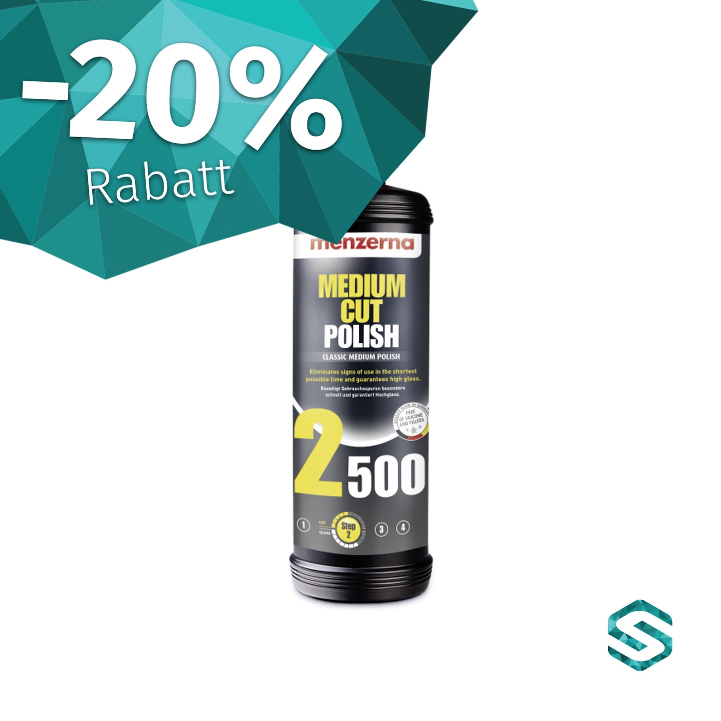 % SALE 20% GÜNSTIGER - Menzerna - 2500 Medium Cut Polish, 1000ml